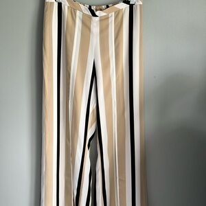 Soft Surroundings stripe  split front pants size MP